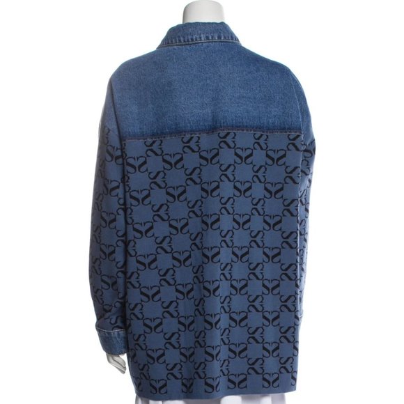 Sandro Printed Jean Jacket oversized S/M NWT - Picture 3 of 12